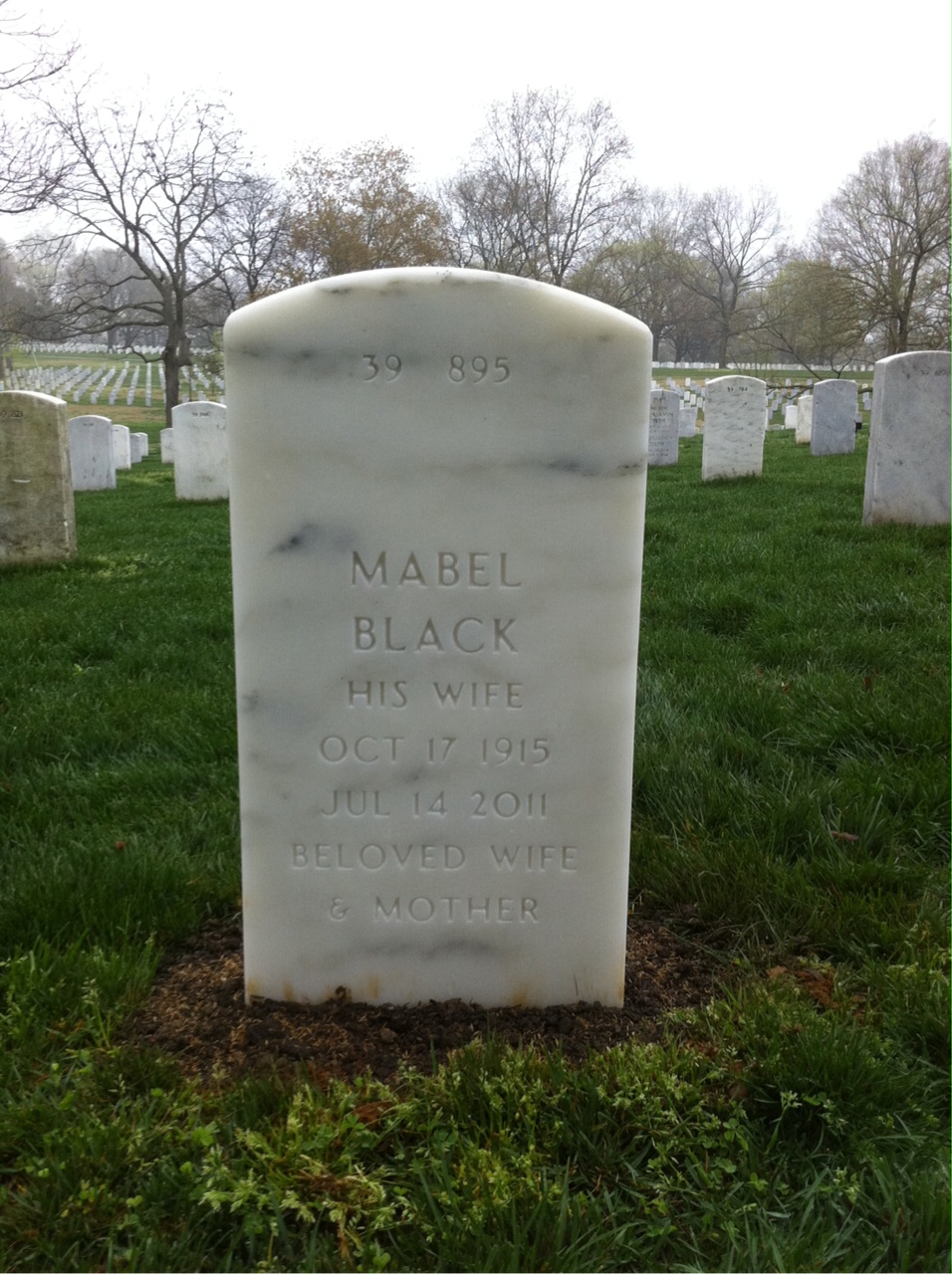 Back of headstone — James Burgess