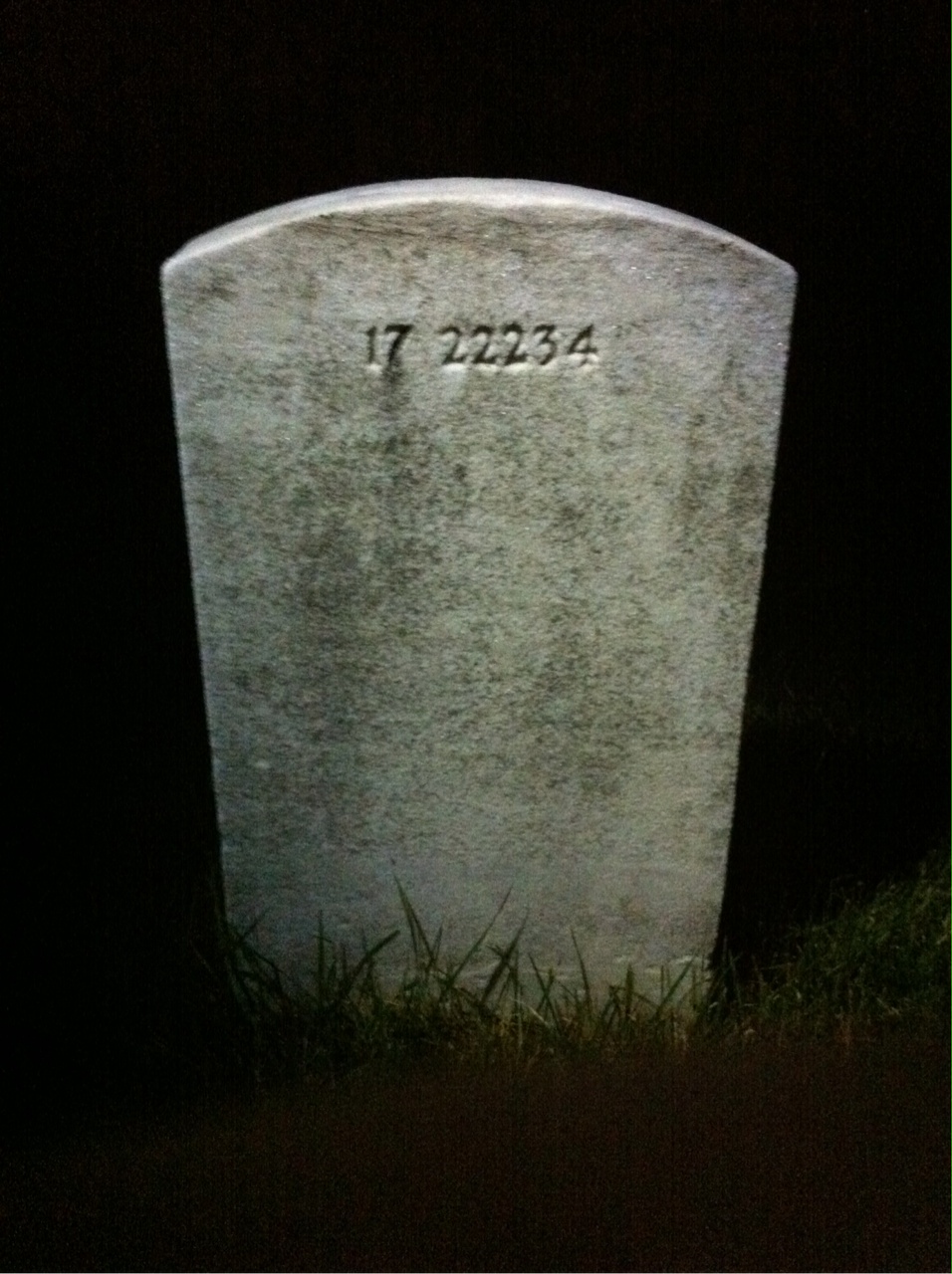 Back of headstone — Herman Morales