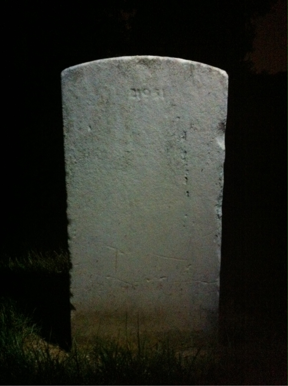 Back of headstone — Daniel Babbitt
