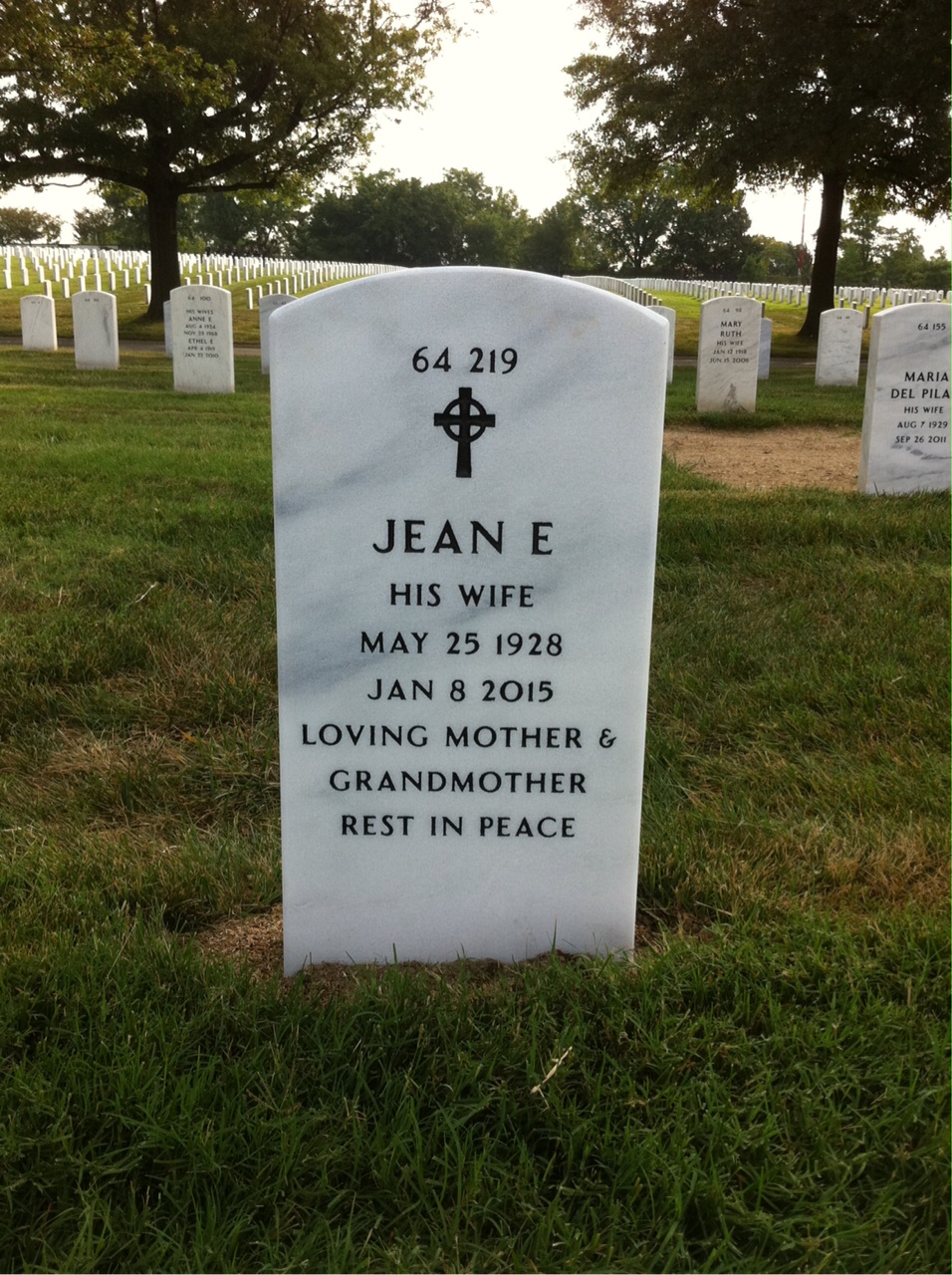 Back of headstone — William Eugene Hatfield