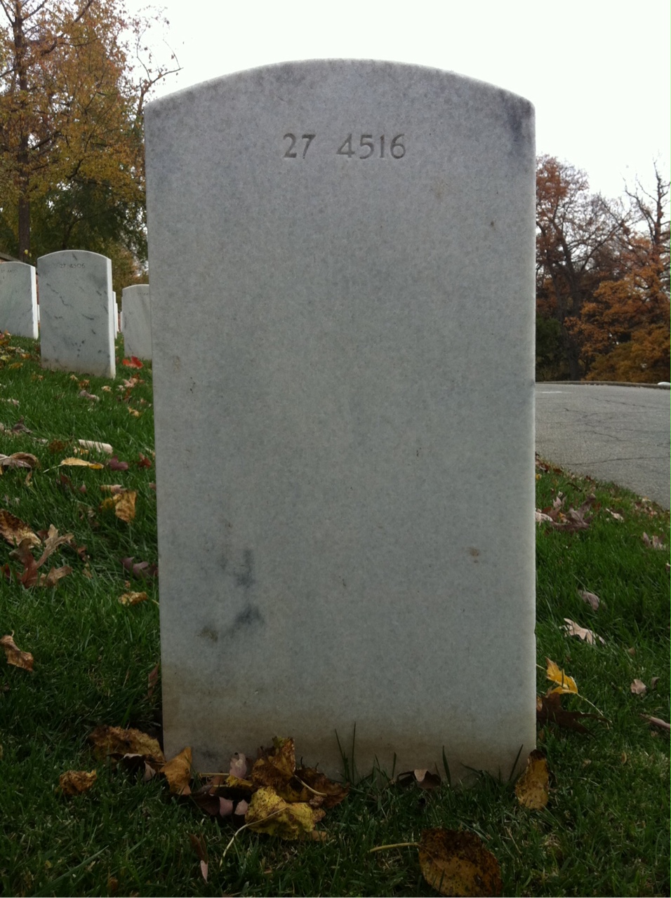 Back of headstone — Mary Ball