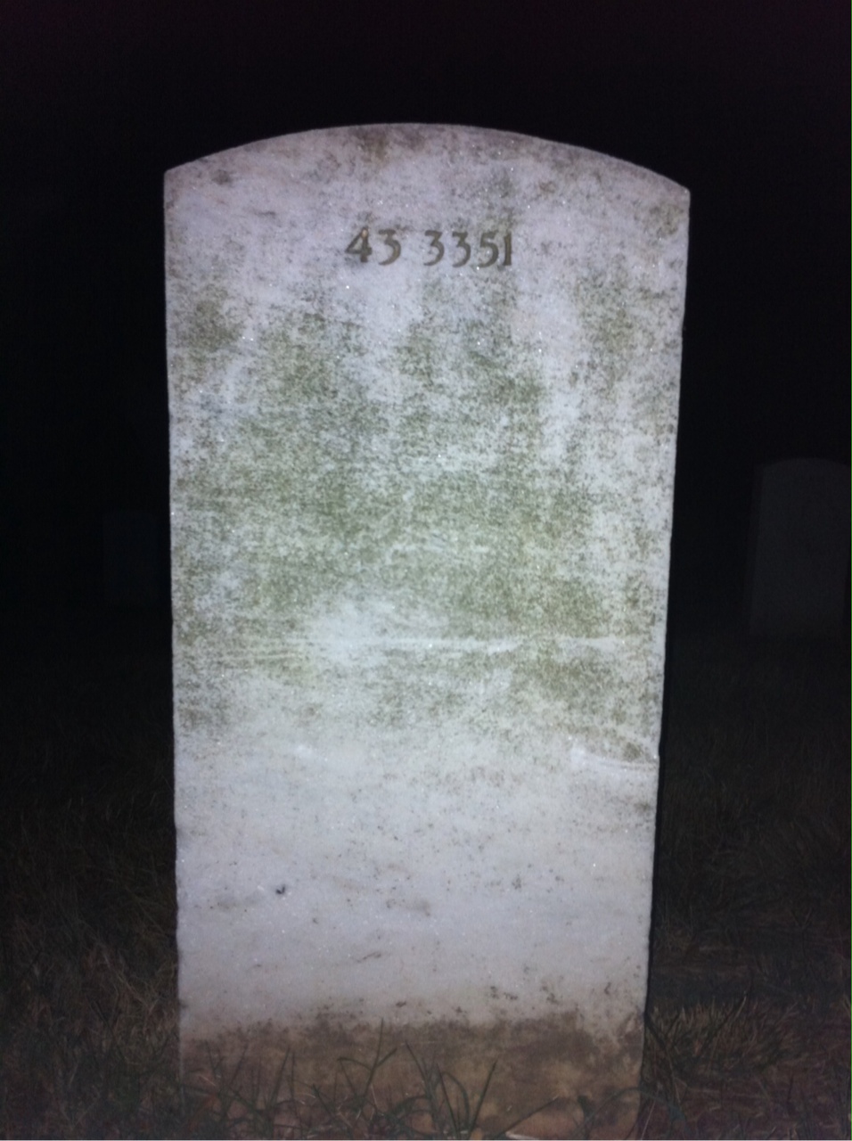 Back of headstone — Richard Benzel