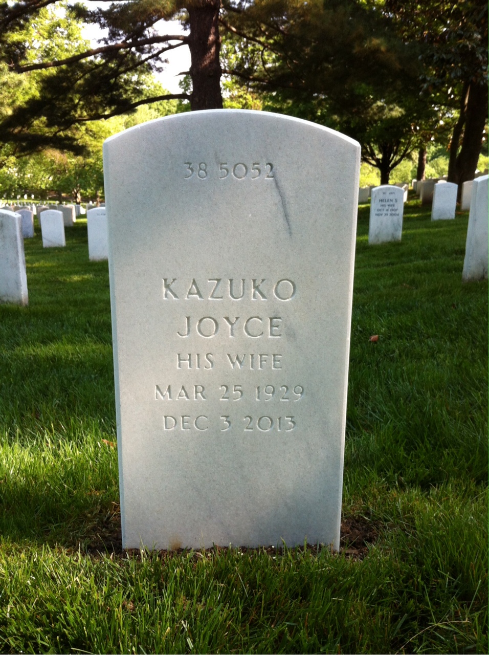 Back of headstone — Vernoise F Dorsey
