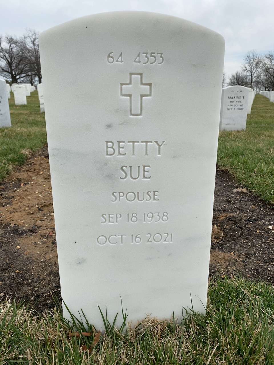 Back of headstone — Ernest Evans
