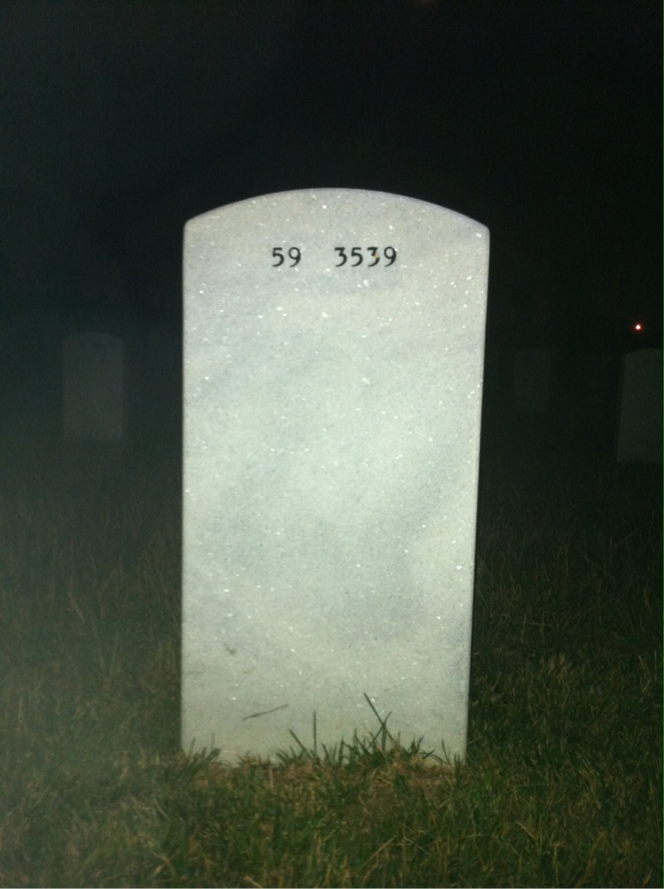 Back of headstone — Gregory Shapley