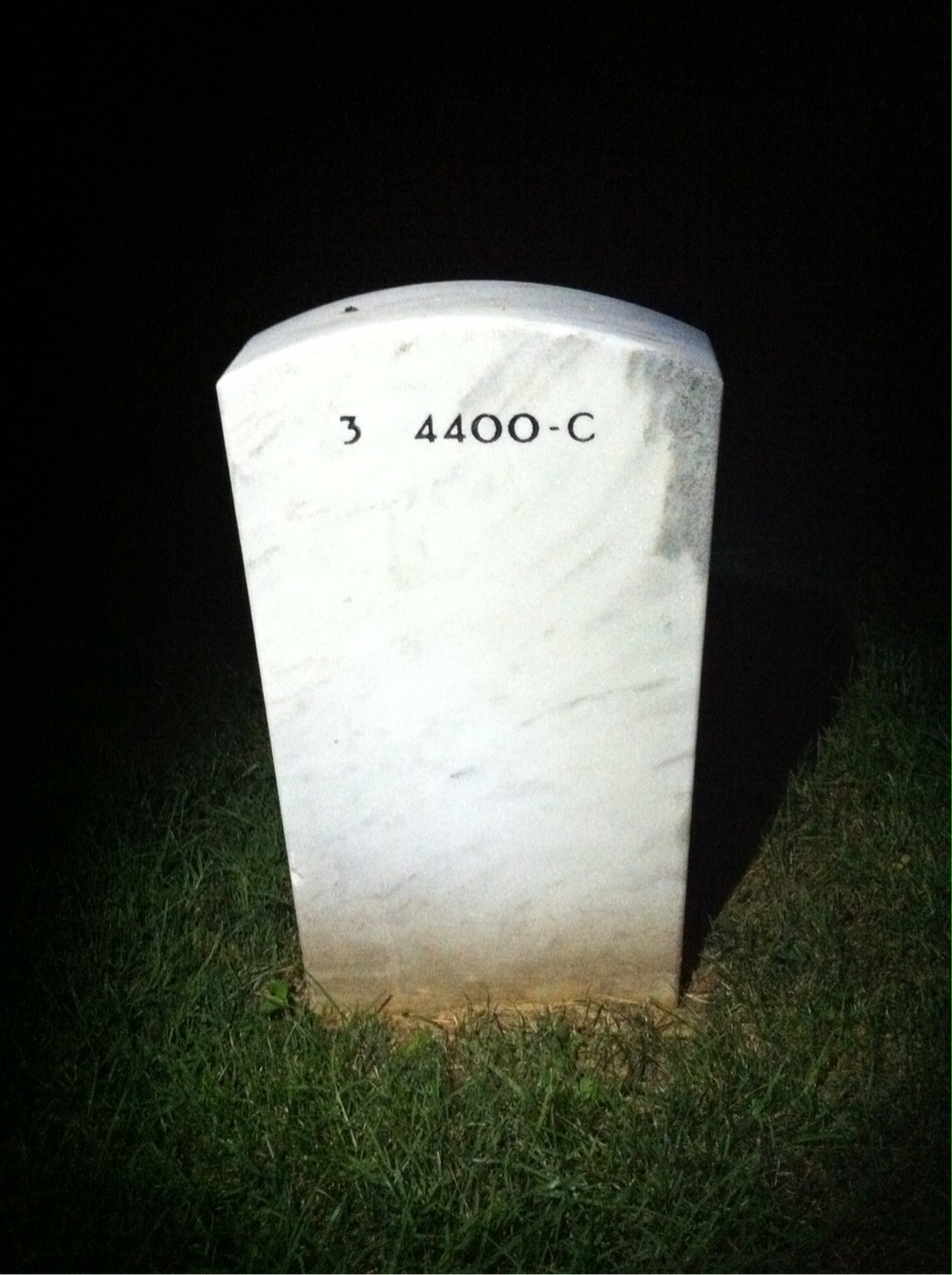 Back of headstone — Alden Mosher