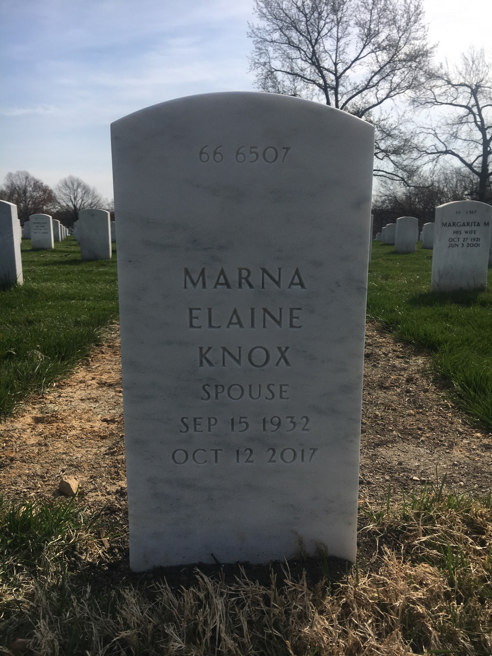 Back of headstone — Guy Moore