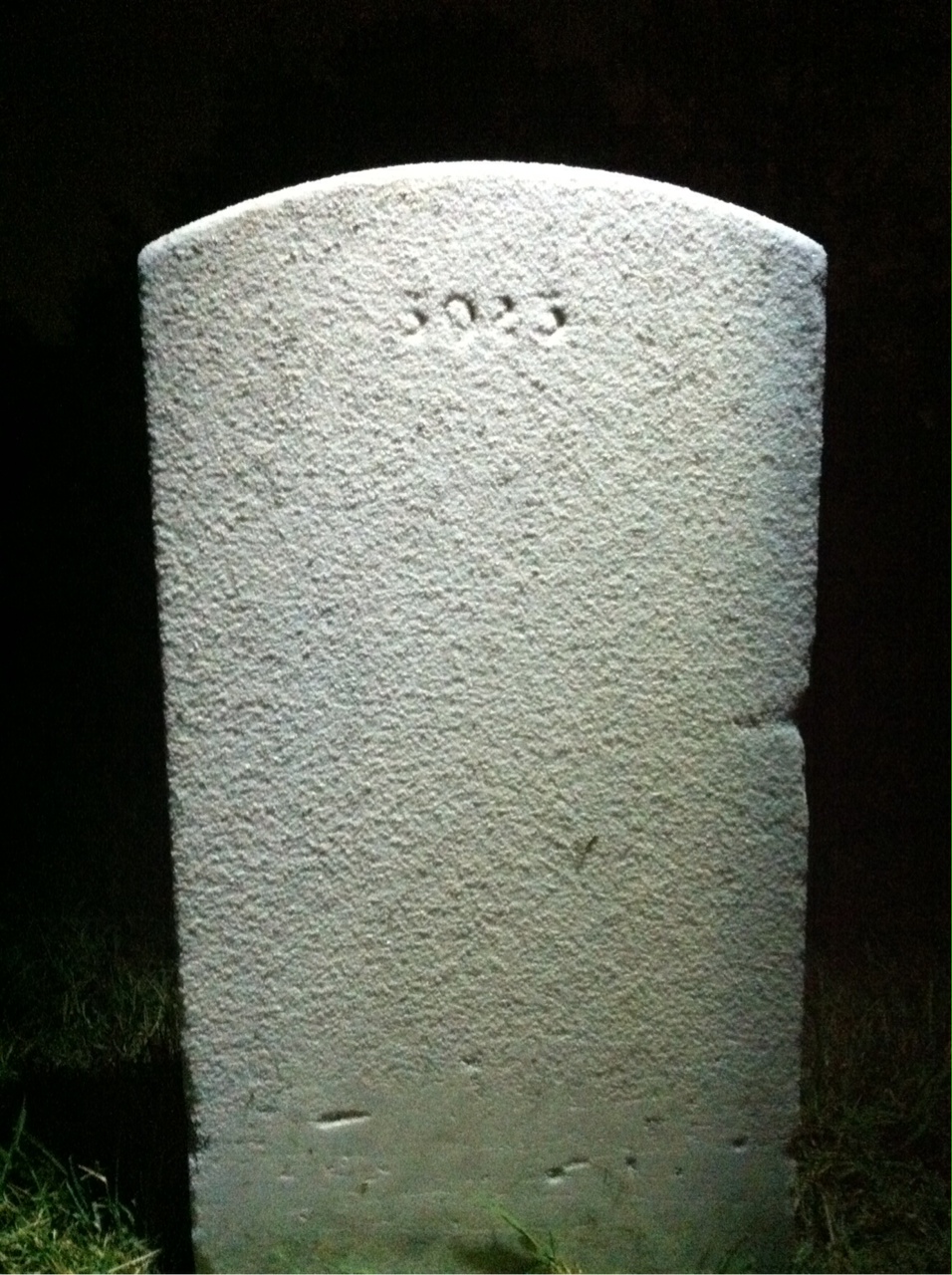Back of headstone — Charles Morris