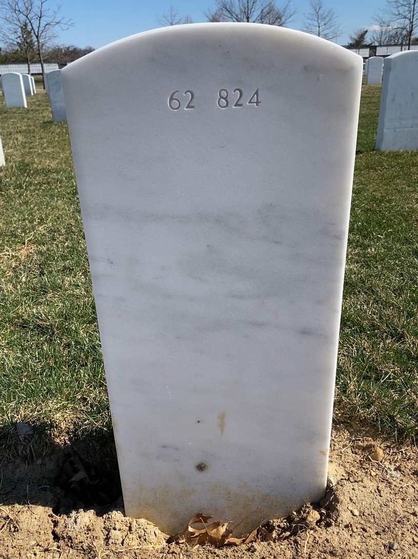 Back of headstone — William Elkana Dillon