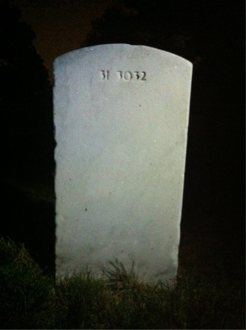 Back of headstone — Ruth Collins