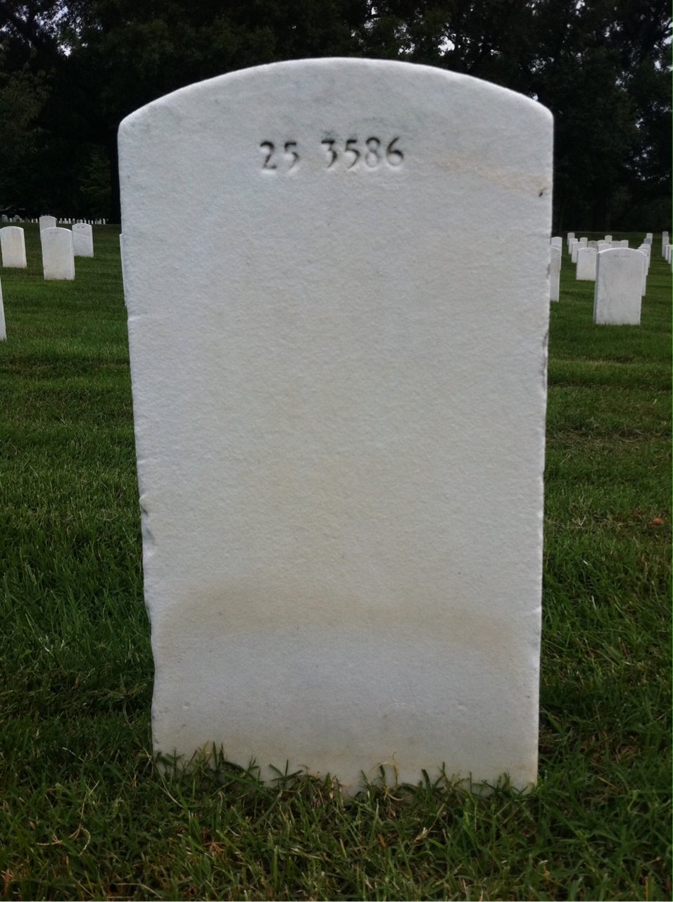 Back of headstone — John Moon