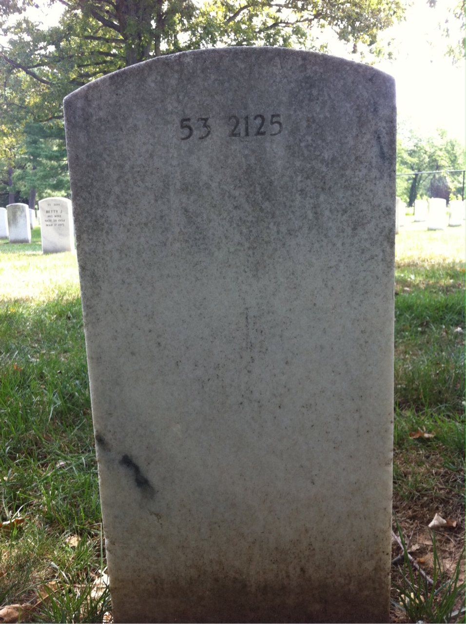 Back of headstone — William Radewald Ewing