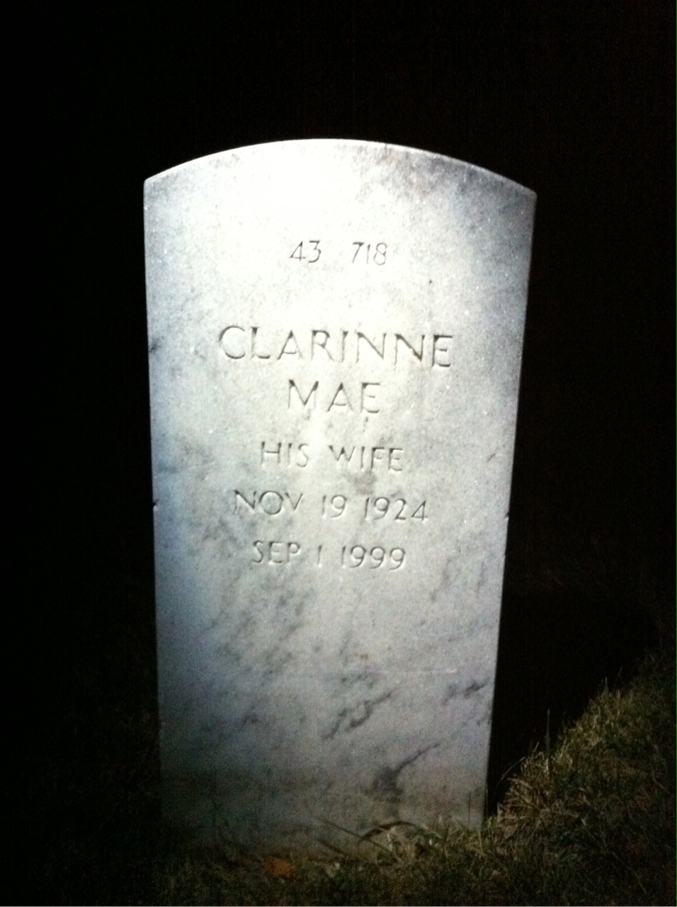 Back of headstone — Bernard Thomas Geehan