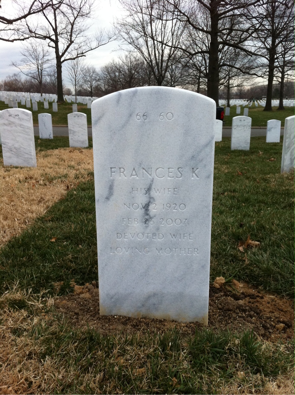 Back of headstone — Alexander Palenscar