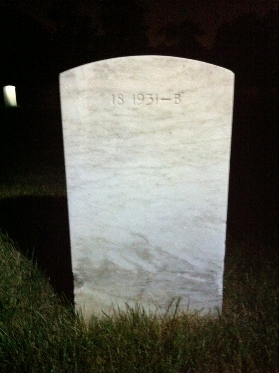 Back of headstone — George Myers