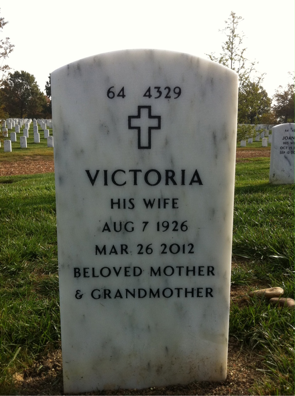 Back of headstone — Mark Raum