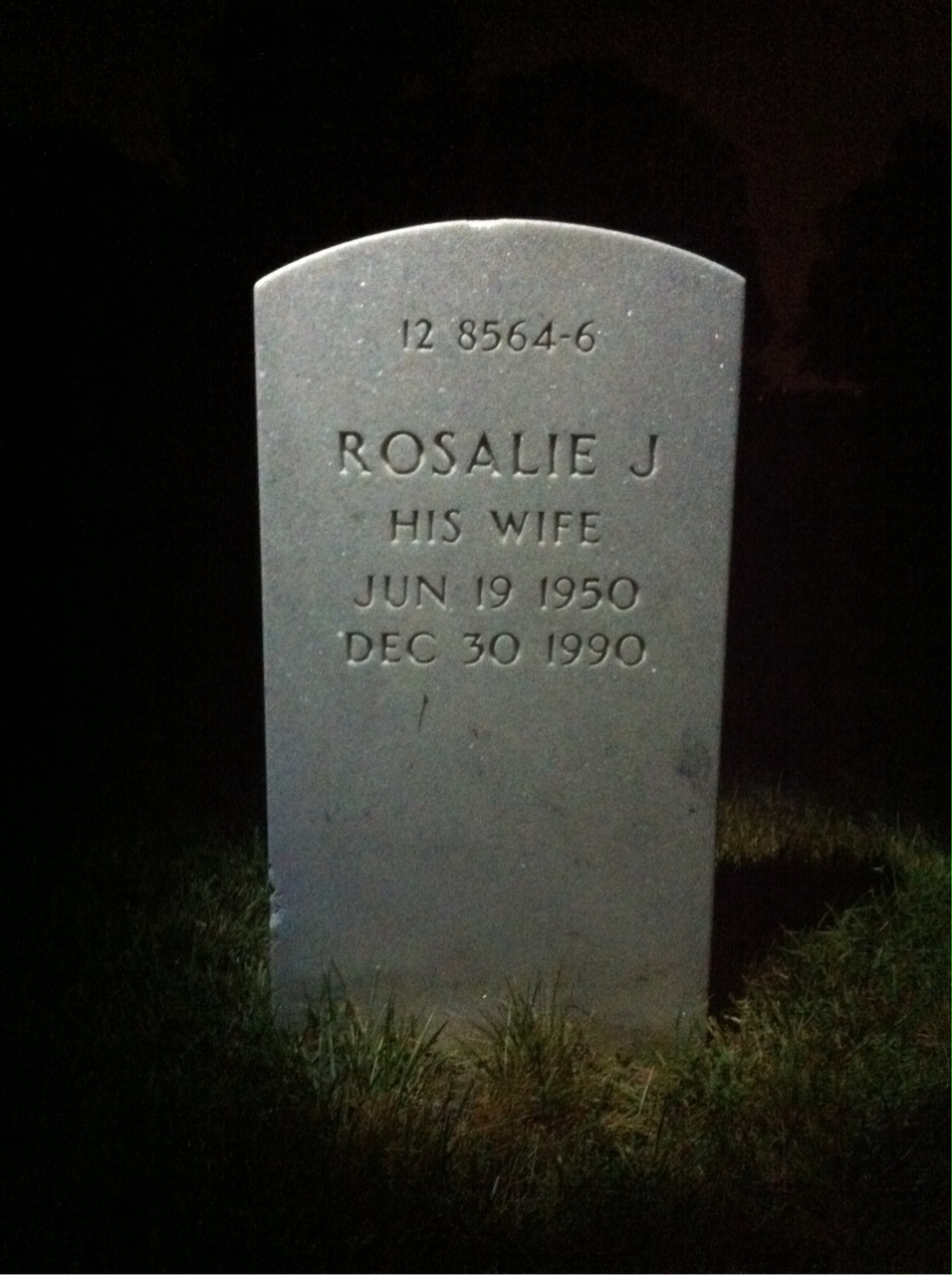 Back of headstone — William E Jennings