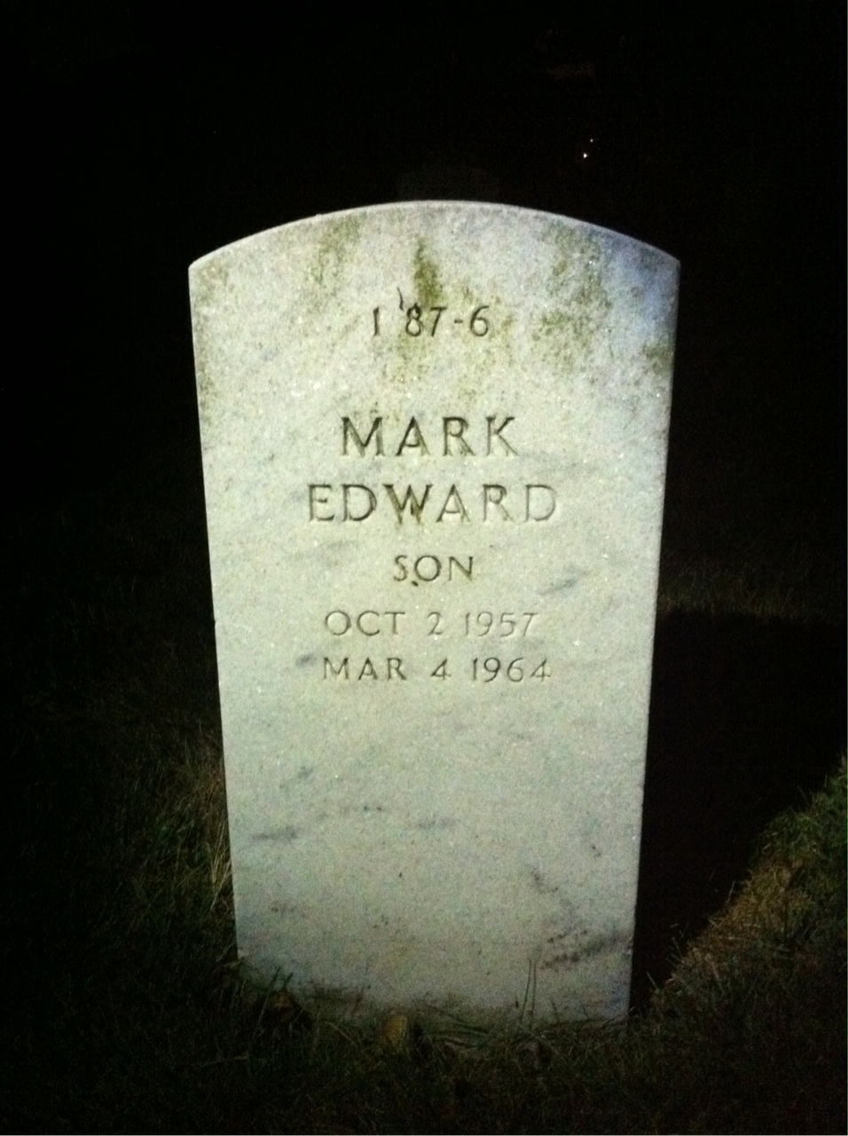Back of headstone — Edward Mckeen