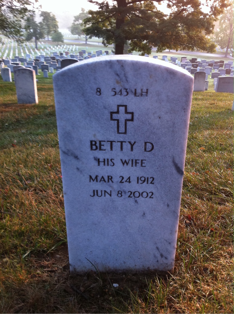 Back of headstone — William Myers