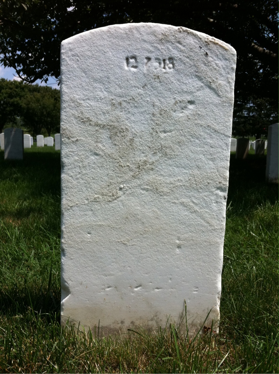Back of headstone — Thomas Mcney