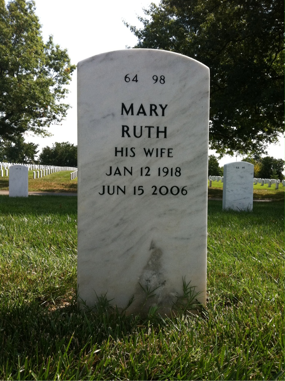 Back of headstone — Alfred Lutinski