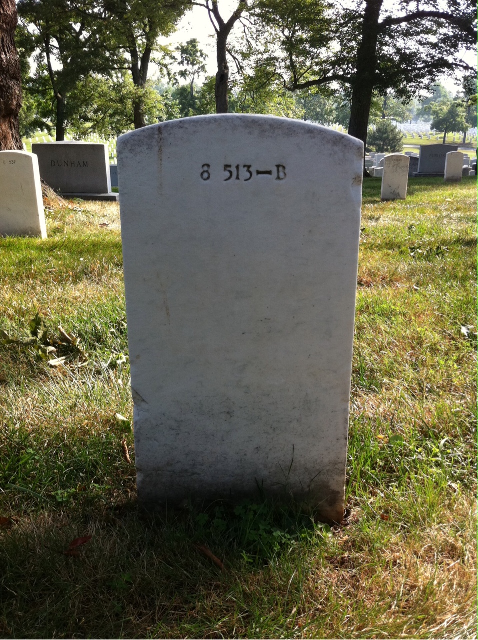 Back of headstone — Charles D Barnett