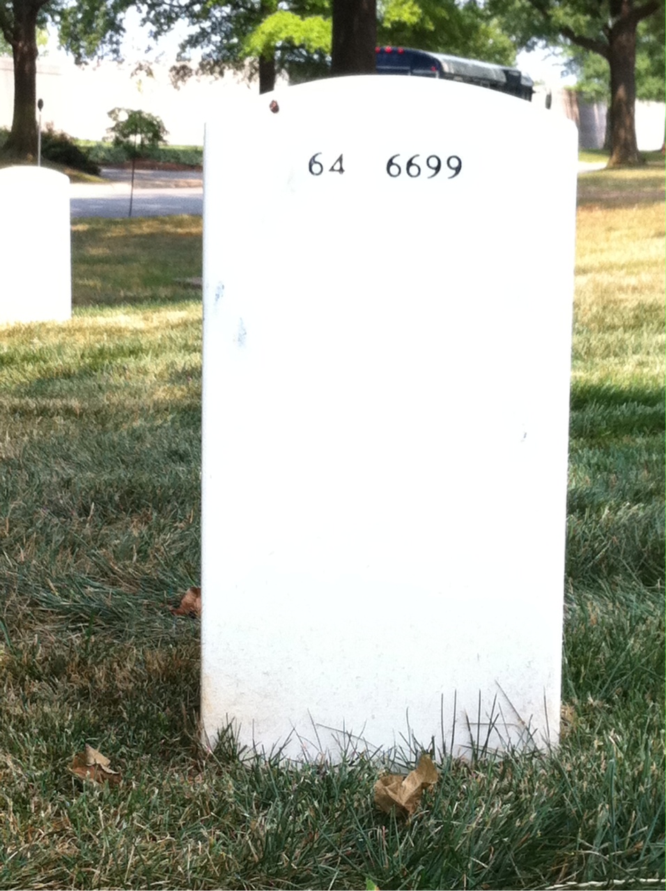 Back of headstone — Charles E Deshields