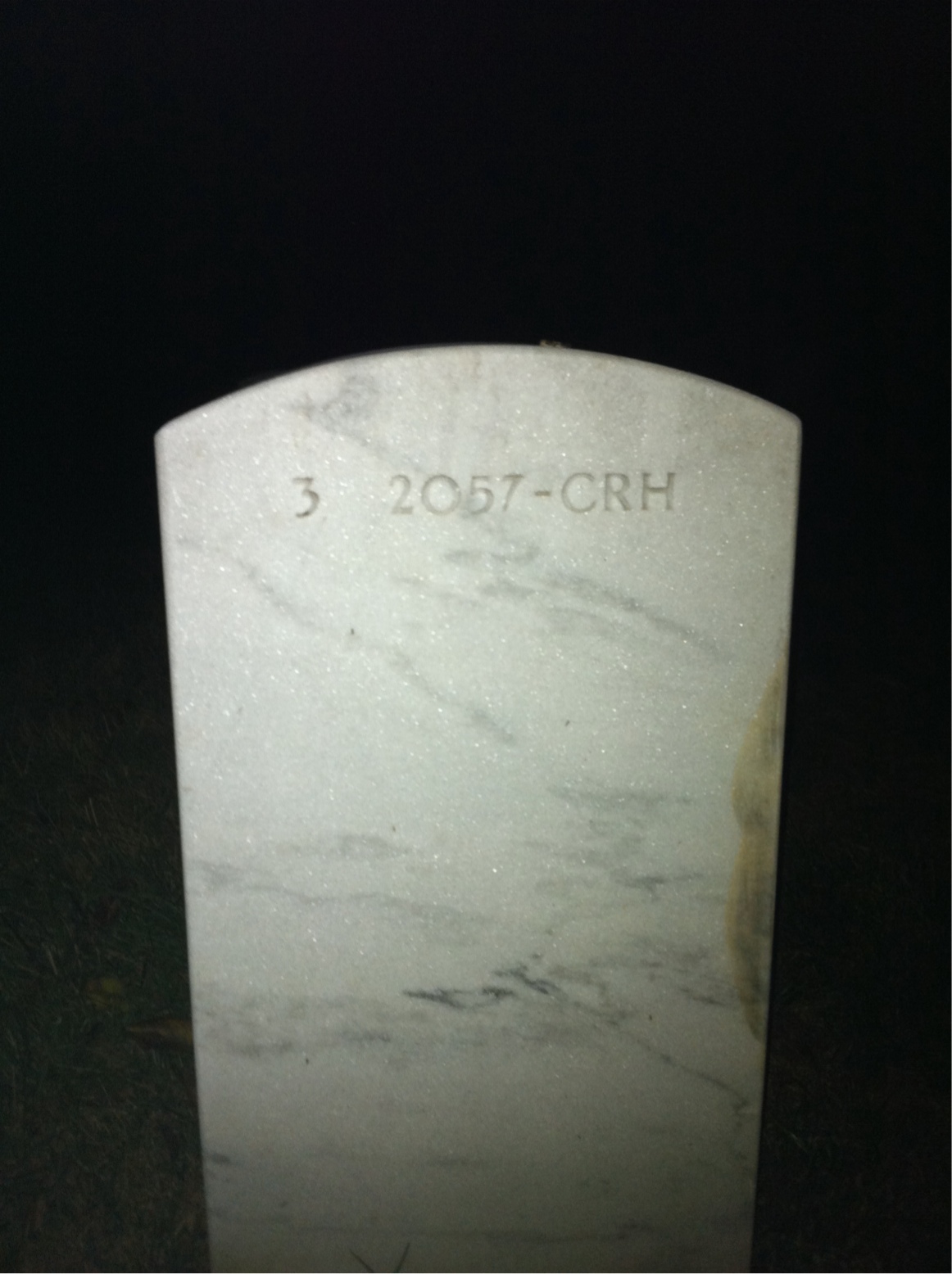 Back of headstone — Paul Ballentine