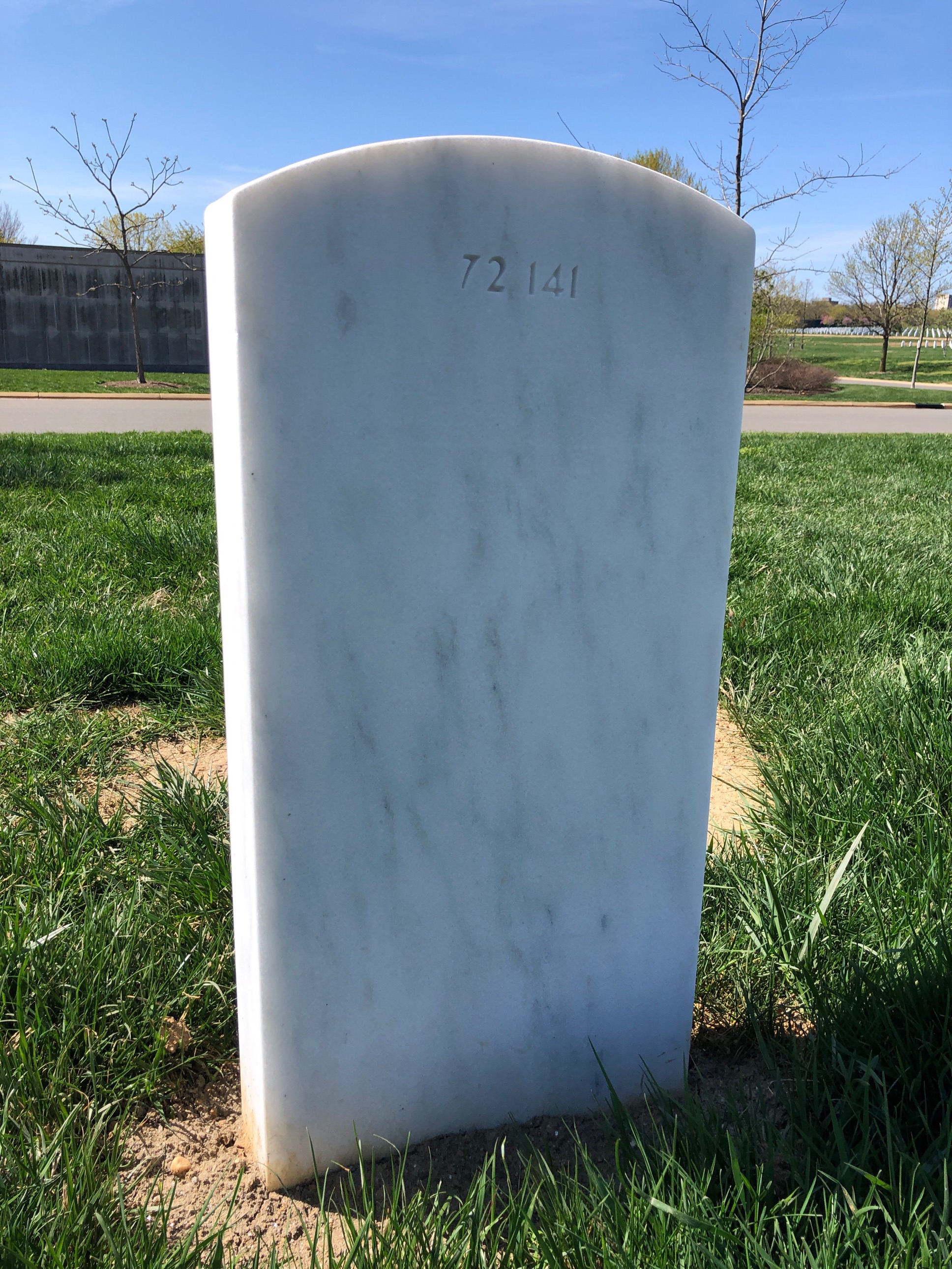 Back of headstone — William Moore