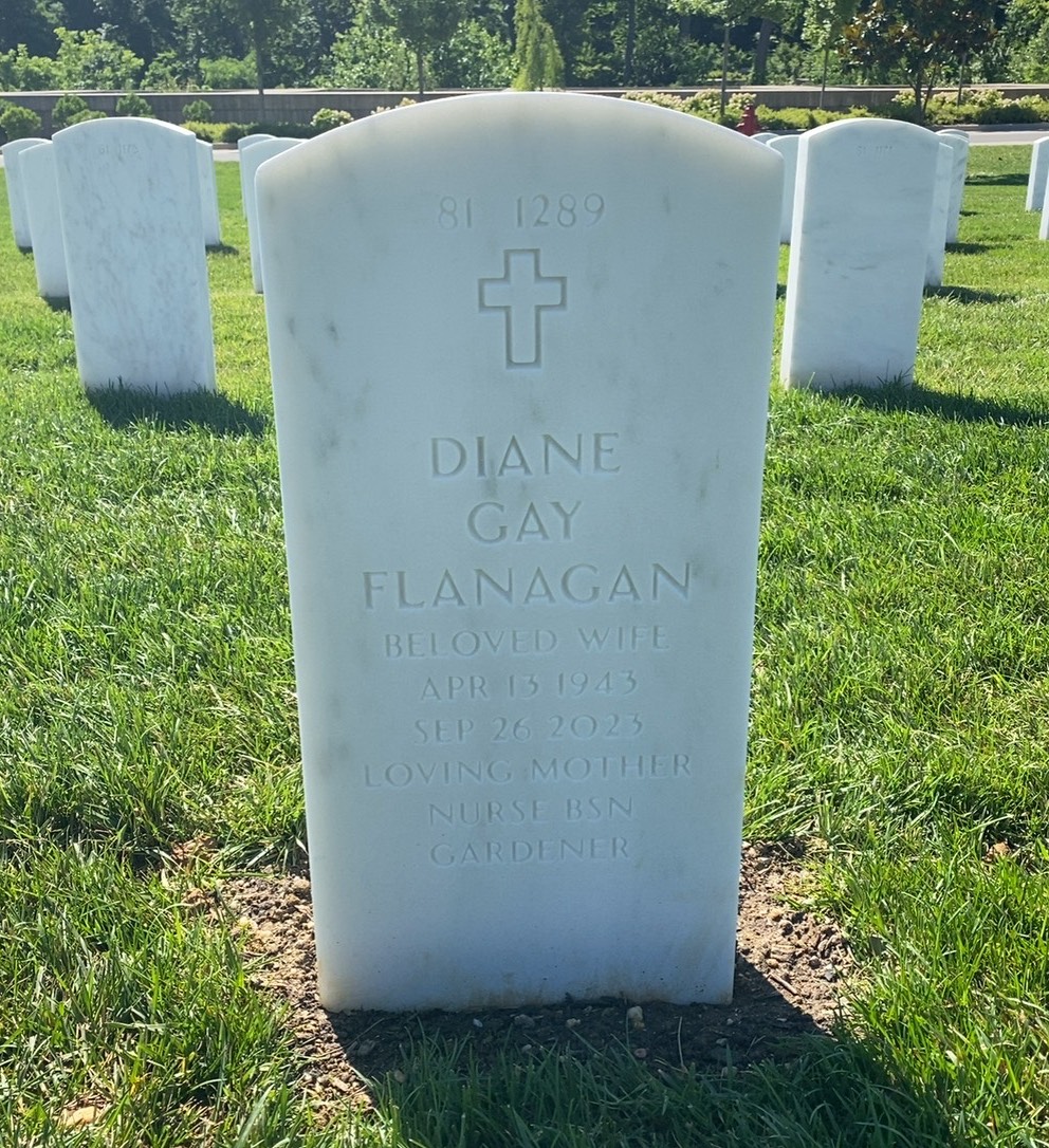 Back of headstone — William Joseph Flanagan