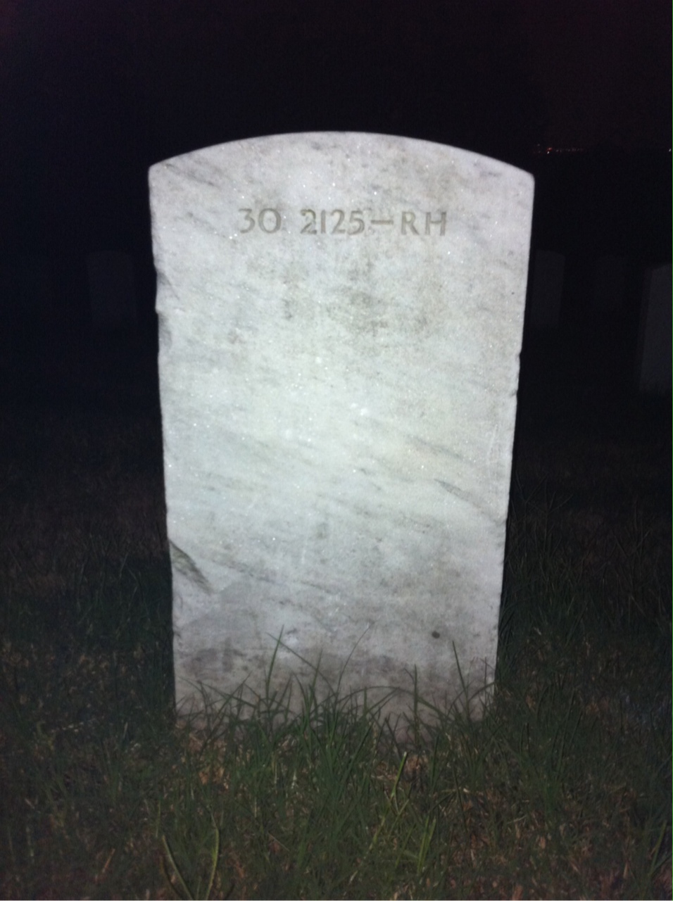 Back of headstone — James Willis