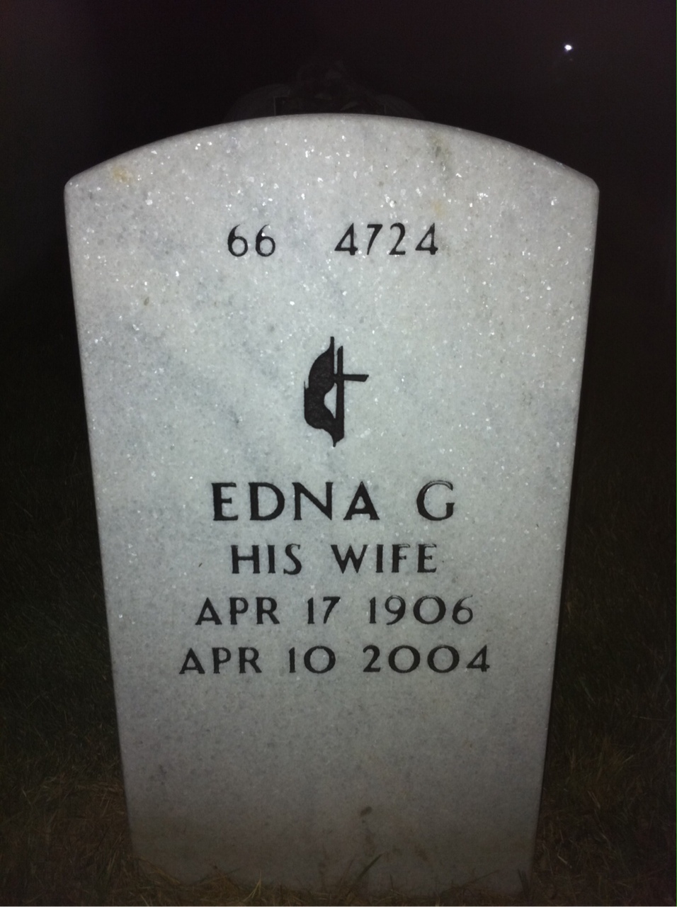 Back of headstone — Horace Jackson