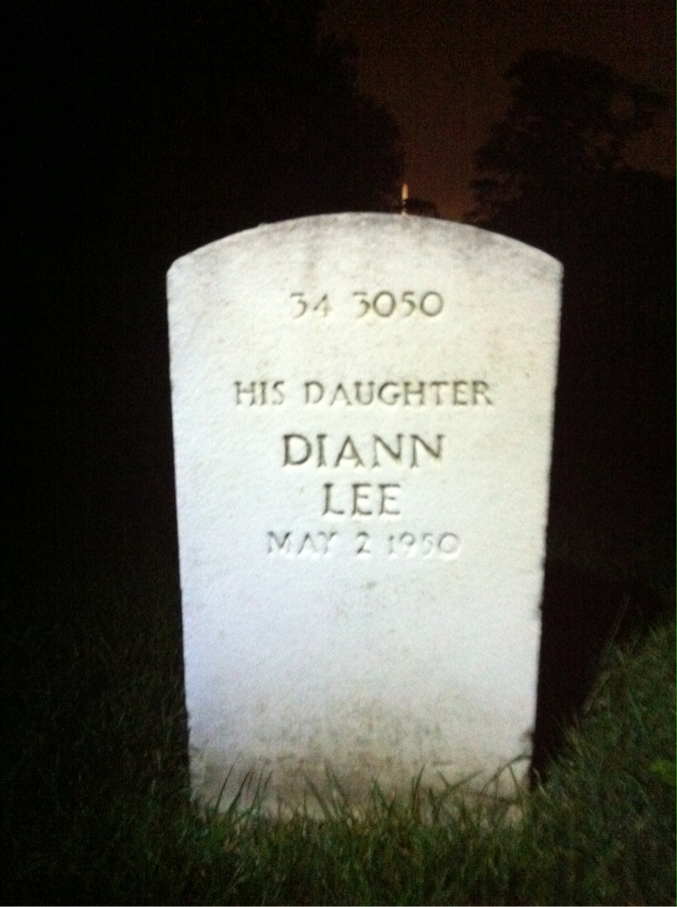 Back of headstone — Jennings Smith