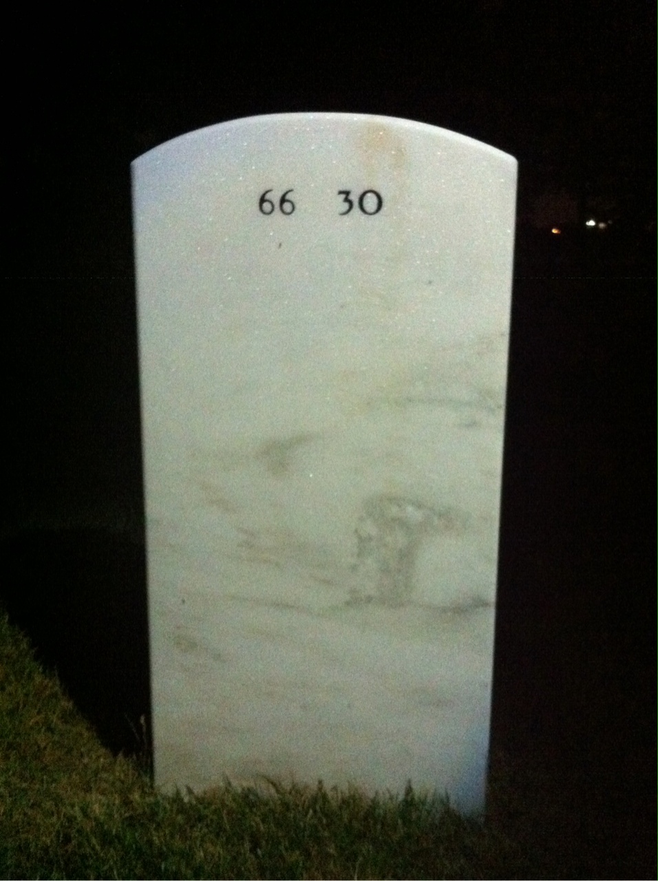 Back of headstone — Louis Haltom