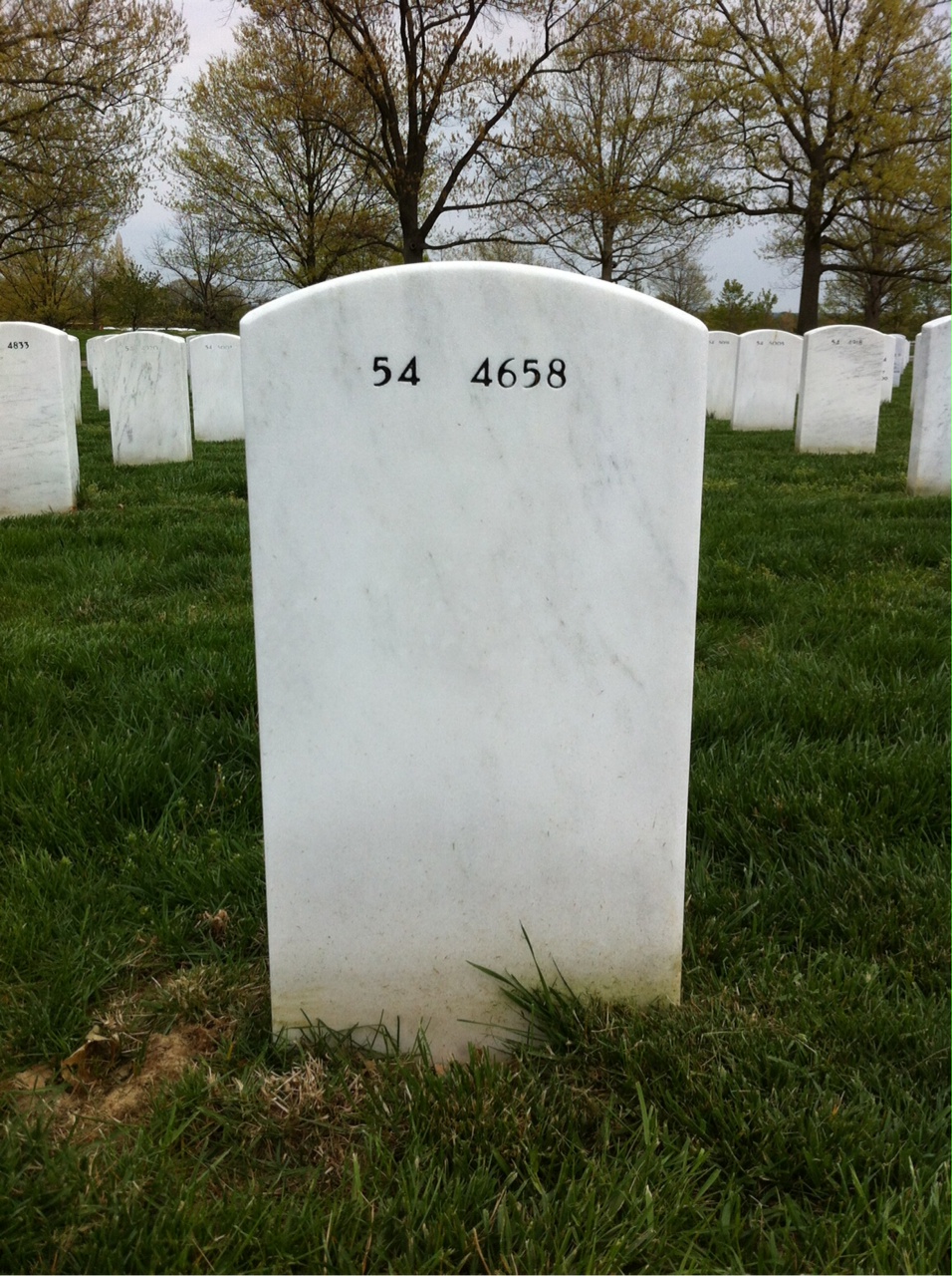 Back of headstone — Randel Carpenter