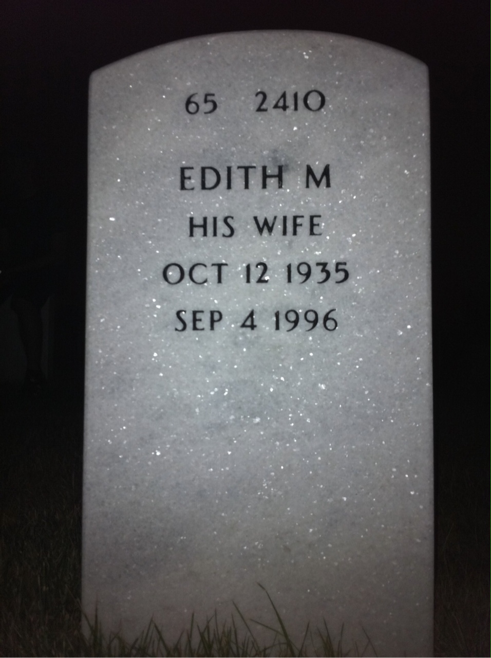 Back of headstone — John Householder