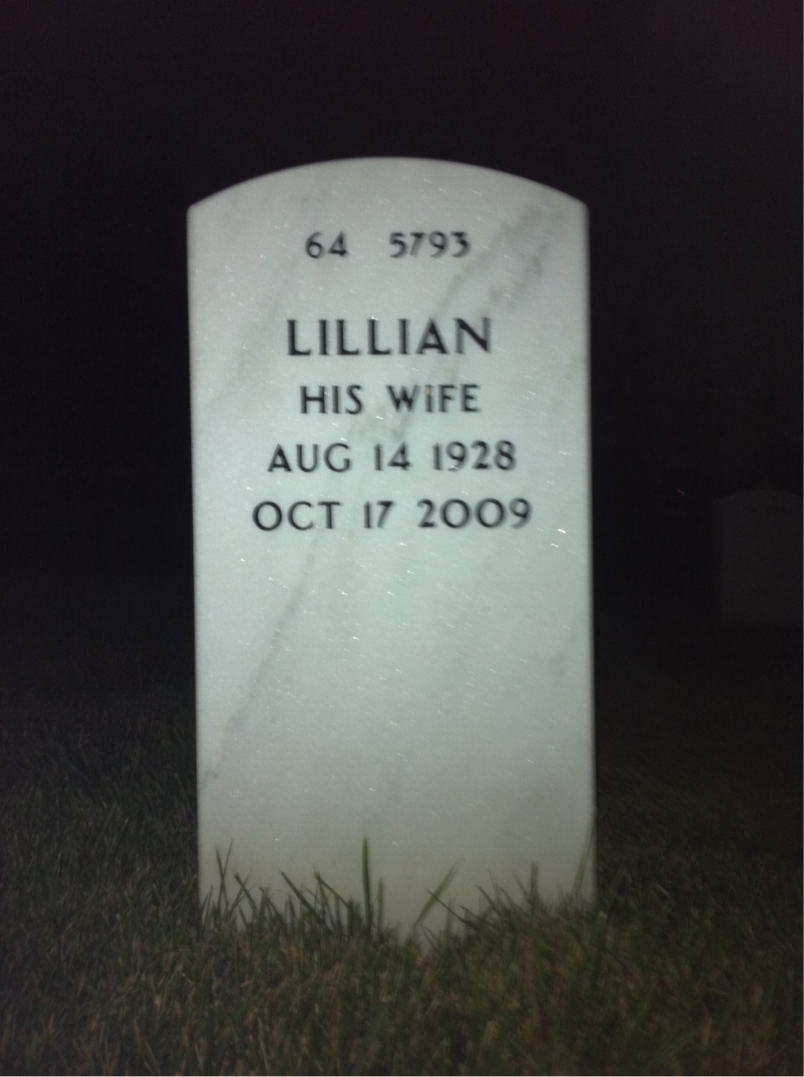 Back of headstone — Ben Betis