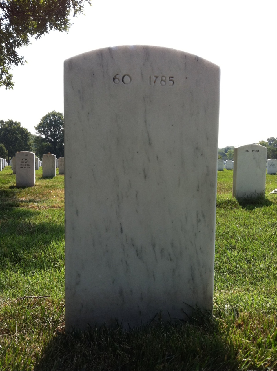 Back of headstone — Thomas Rogers