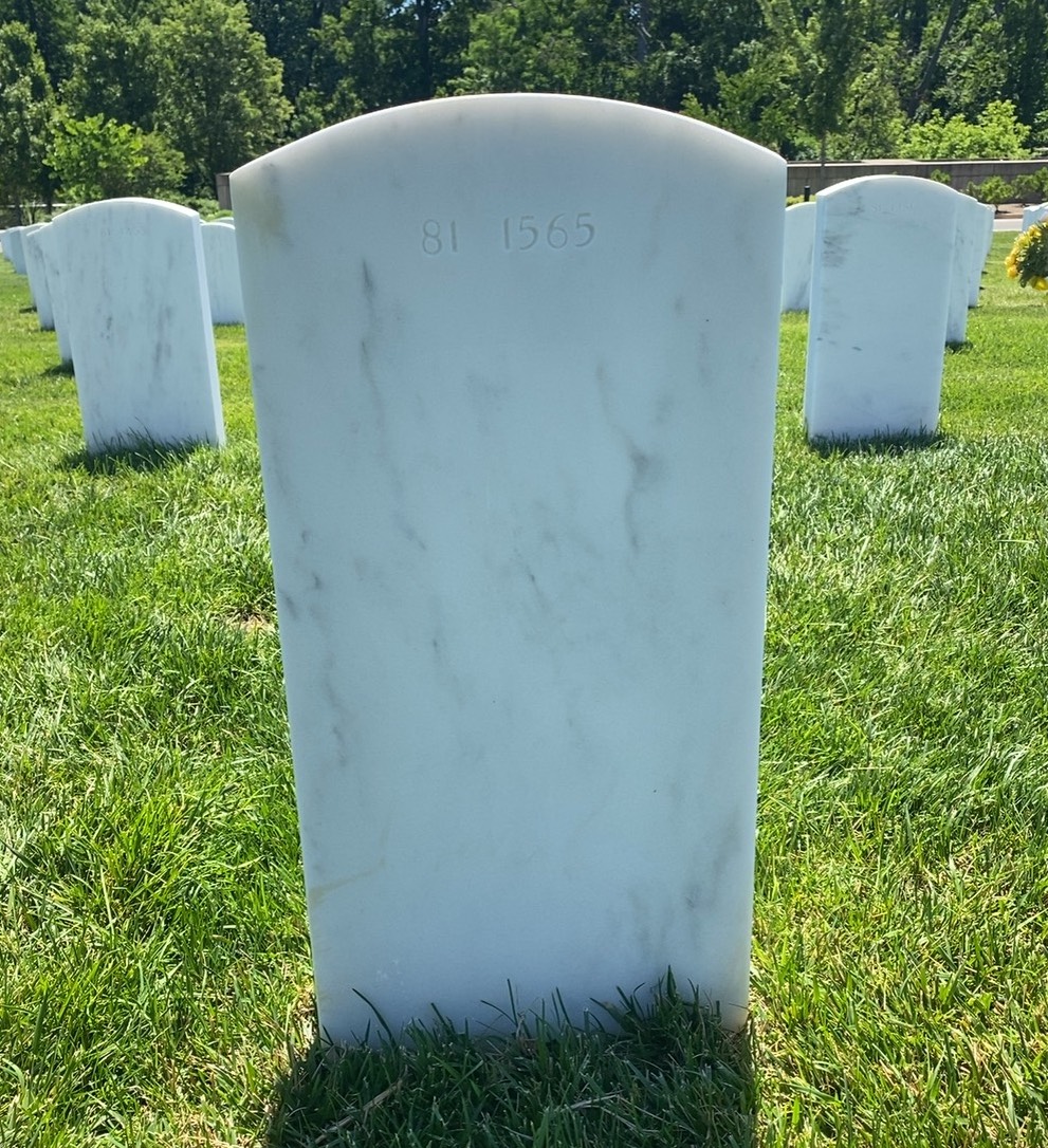 Back of headstone — Vincent Joseph Goulding