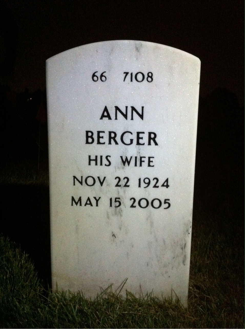 Back of headstone — Emerson Allen