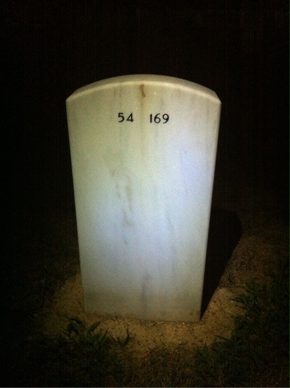 Back of headstone — Edwin Osborne