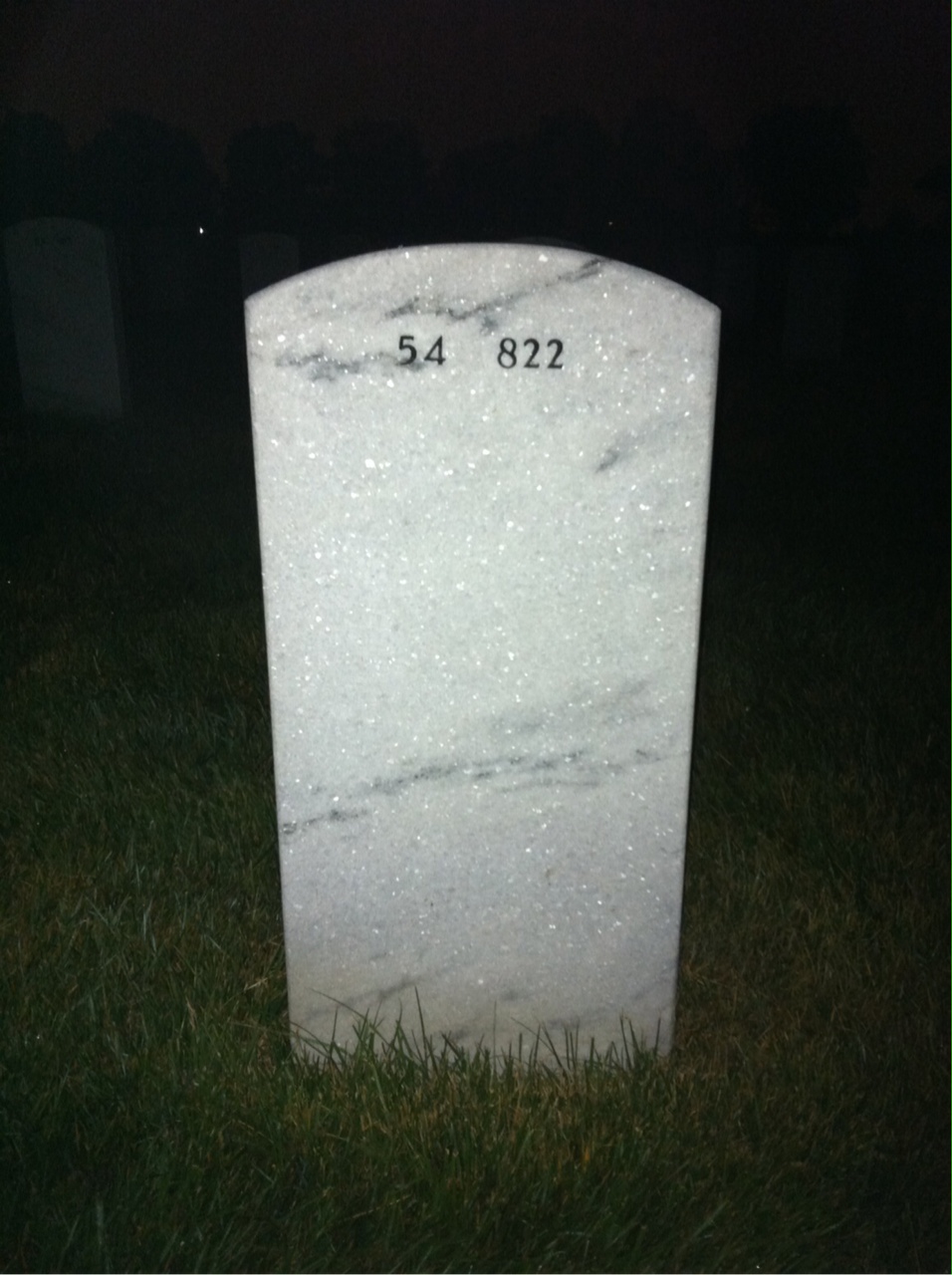 Back of headstone — Josephine Beary