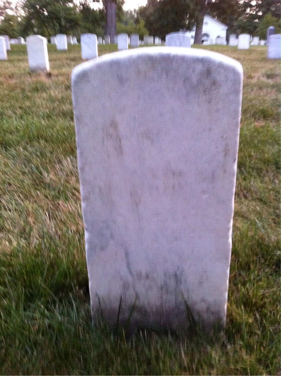 Back of headstone — Benson Cunningham