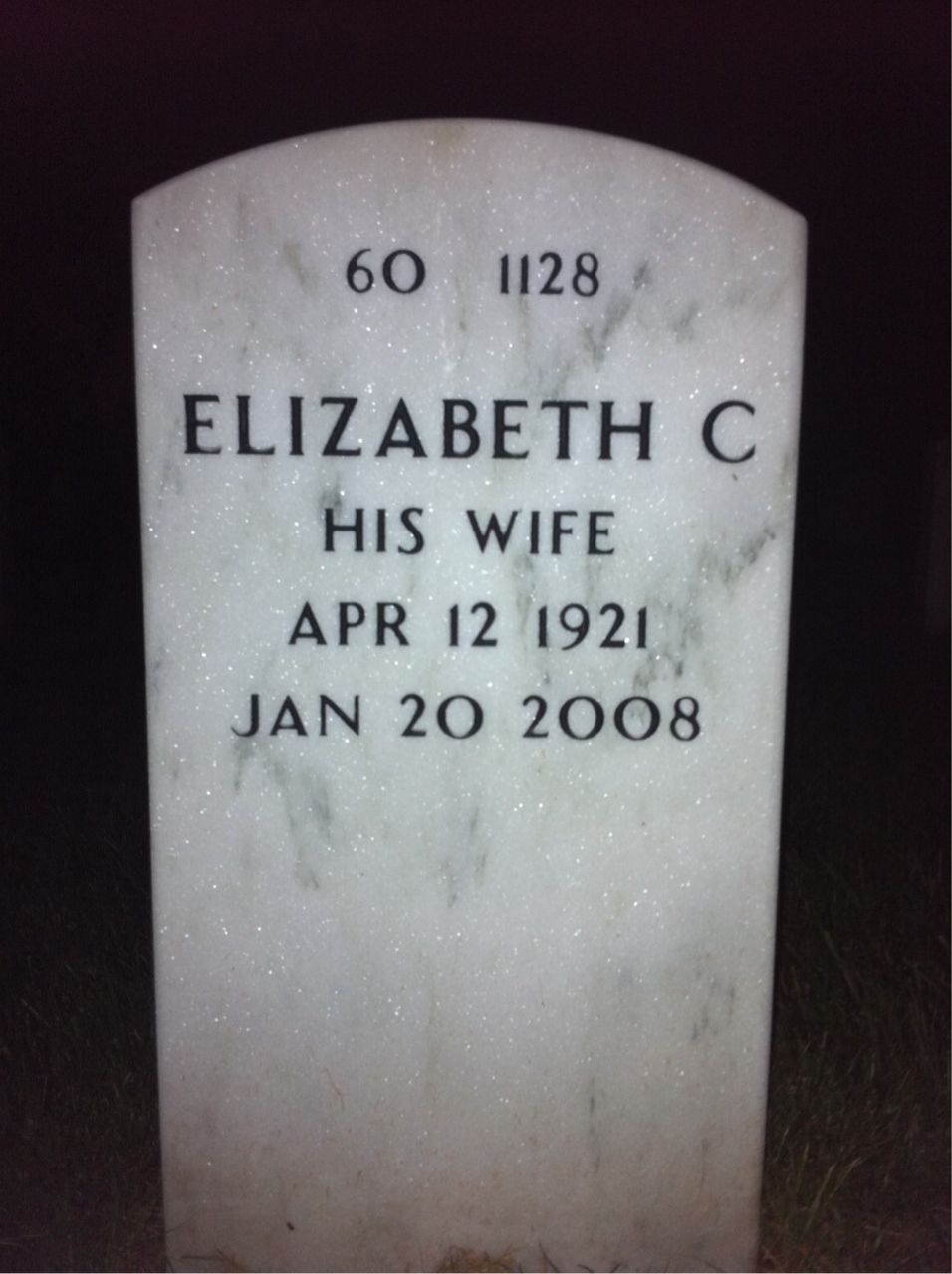 Back of headstone — Charles Chisholm