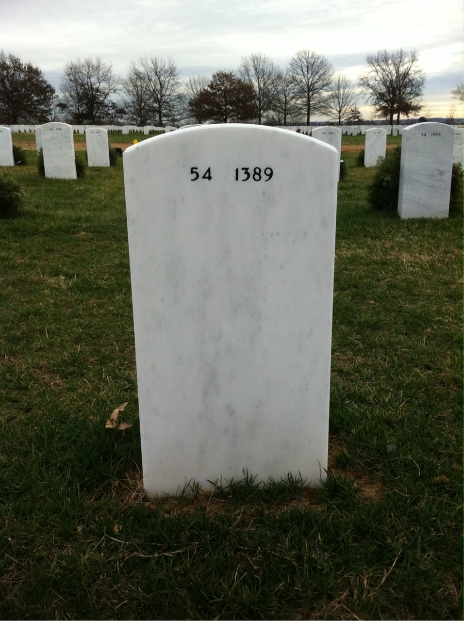 Back of headstone — George Frey