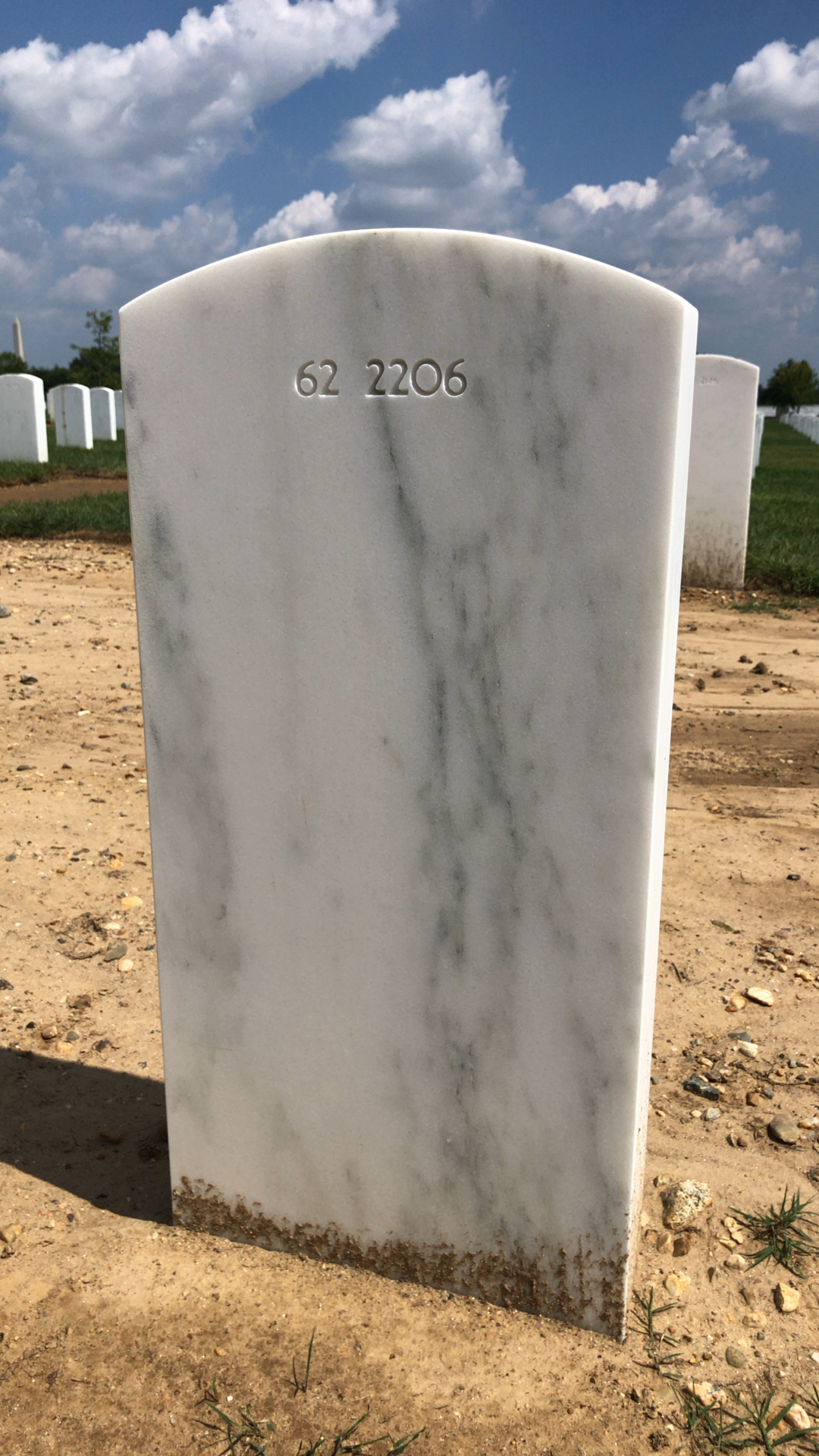 Back of headstone — Justin Slater
