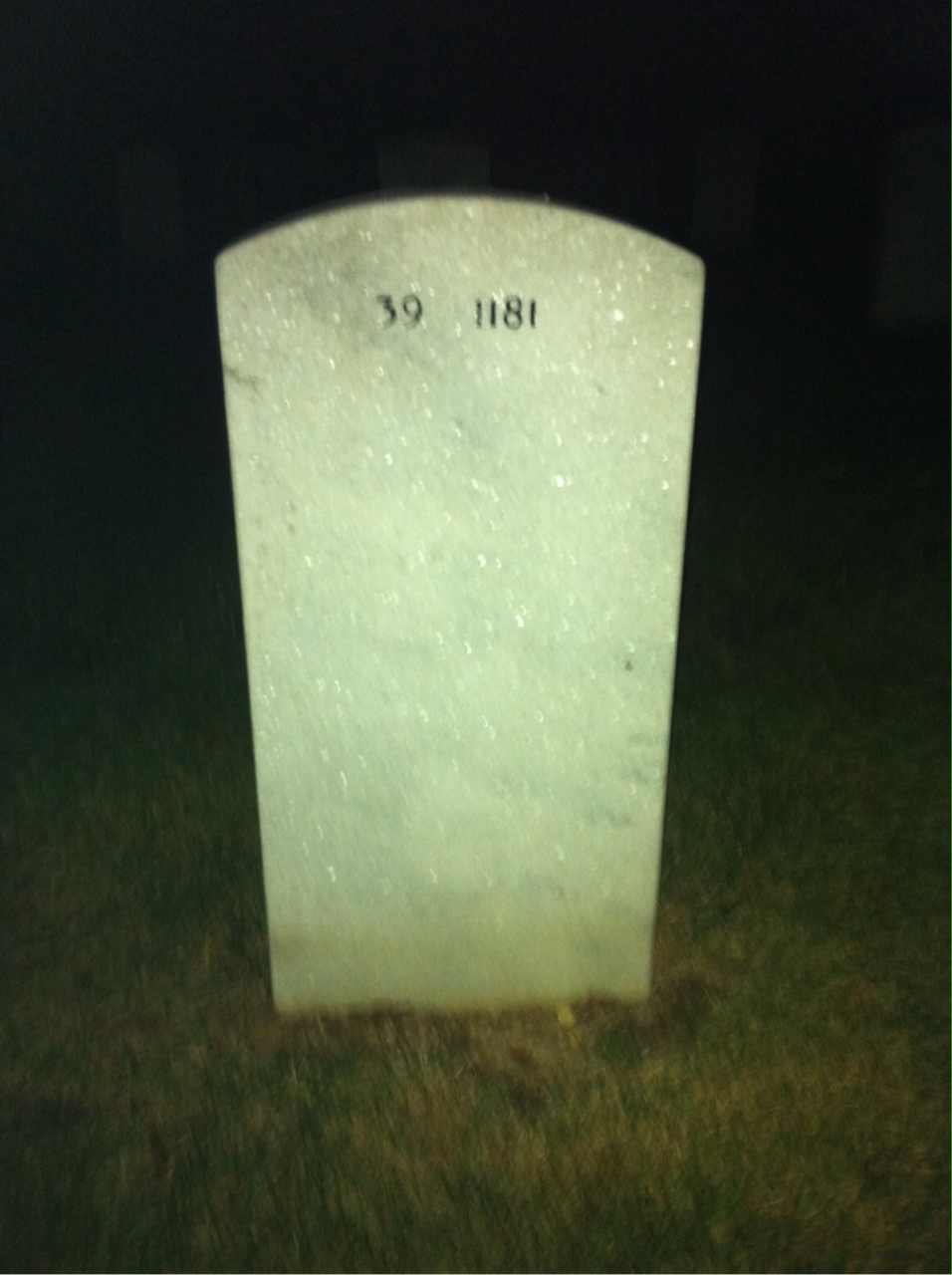 Back of headstone — James Patchell