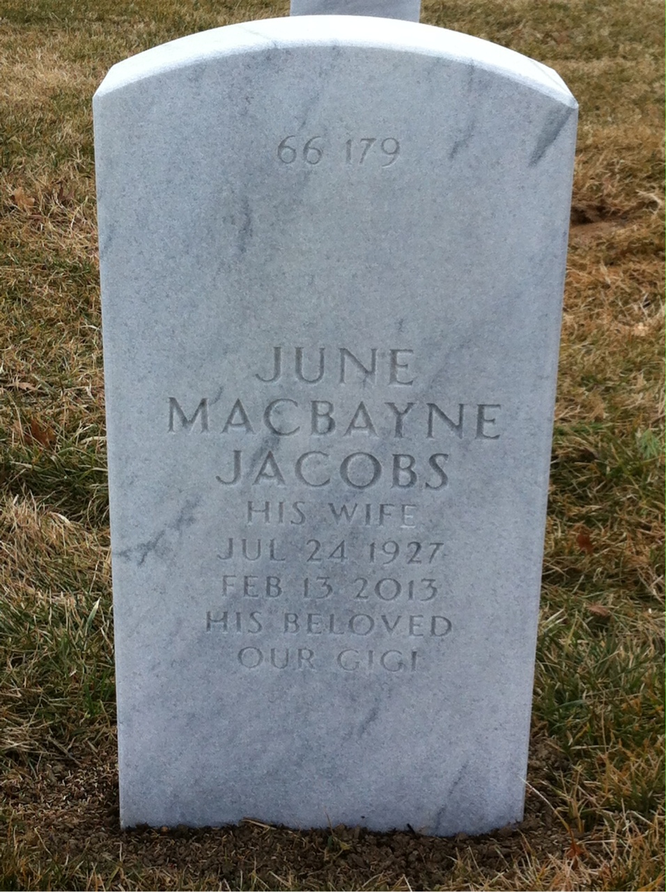 Back of headstone — Earle Brown
