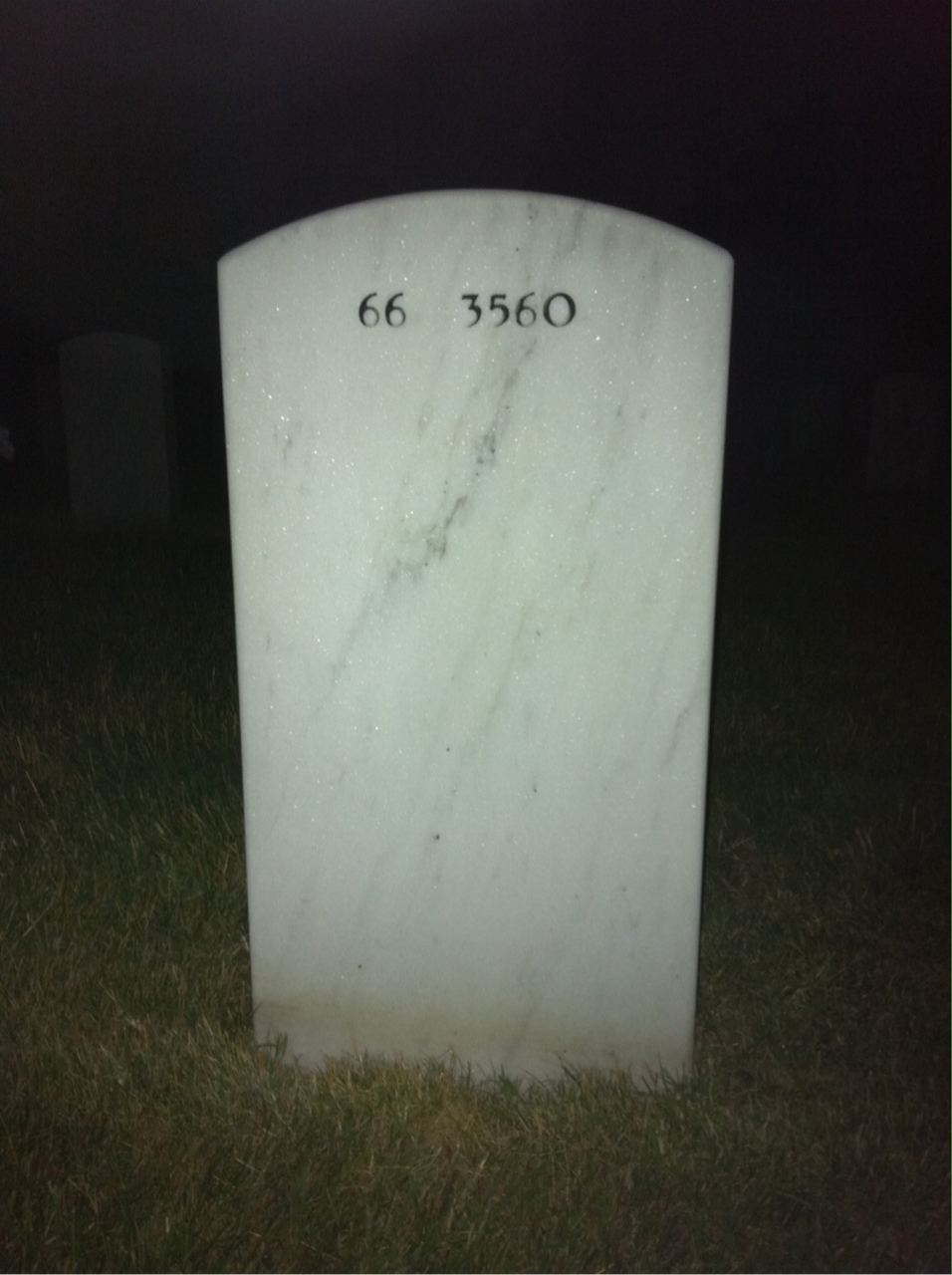 Back of headstone — James Pegram