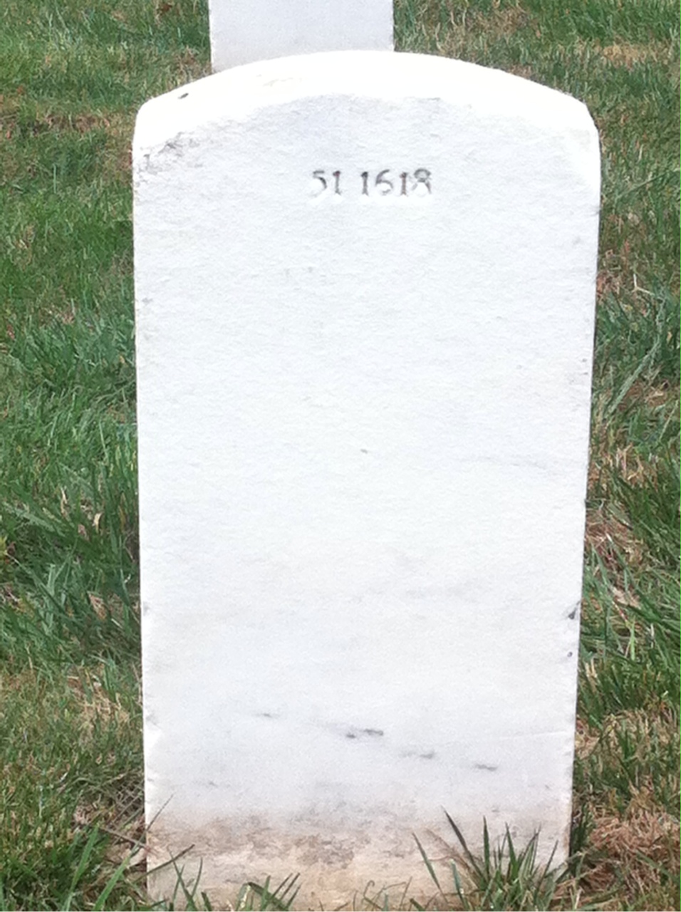 Back of headstone — Donald Baisey